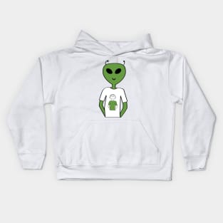 Alien Human T-shirt-T-shirt (short hair) Kids Hoodie